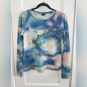 UO Sparkle & Fade Galaxy Print Pullover Sweatshirt